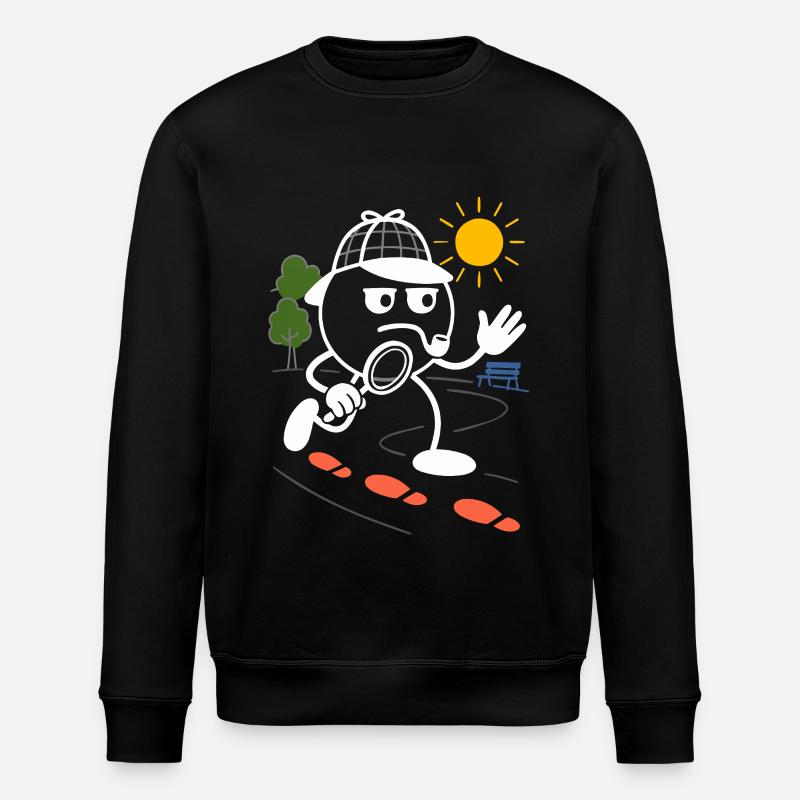 Ribbo als Detektiv auf Spurensuche - Stanley/Stella Unisex Bio-Sweatshirt ROLLER - Schwarz