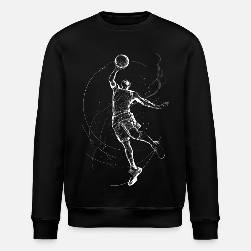 Dynamischer Basketballspieler Illustration - Stanley/Stella Unisex Bio-Sweatshirt ROLLER - Schwarz