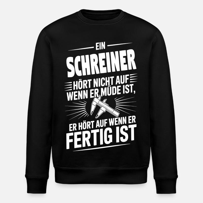 Carpenter Holzwurm the professional - Stanley/Stella ROLLER Unisex Organic Sweatshirt - black