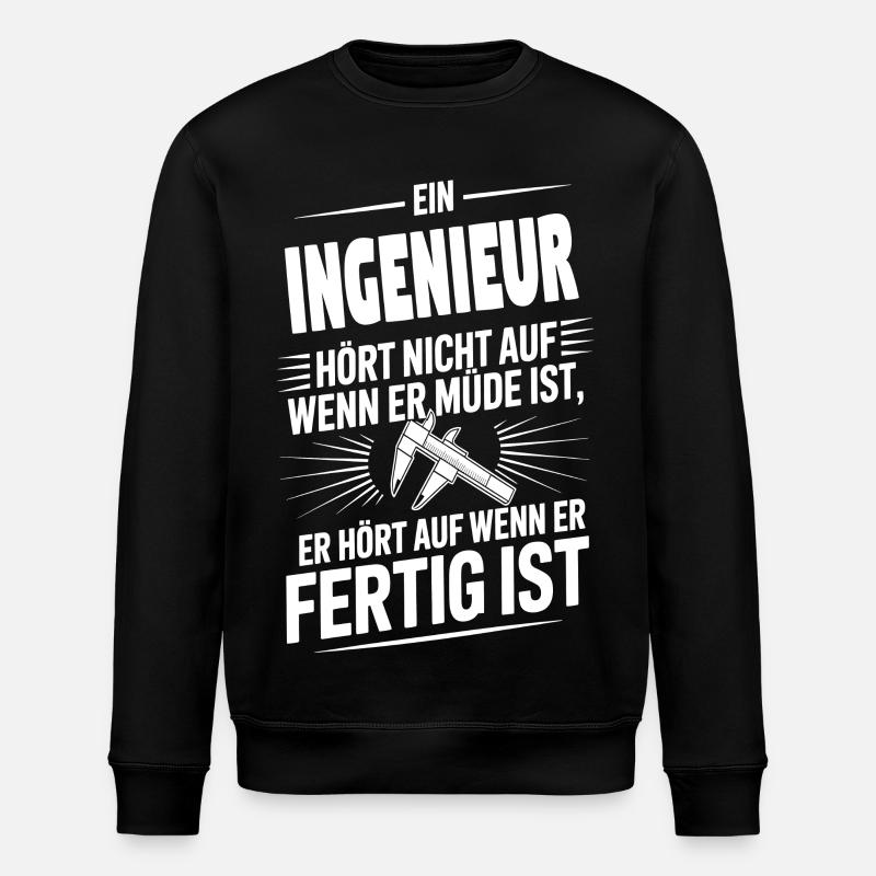 engineer quits - Stanley/Stella ROLLER Unisex Organic Sweatshirt - black