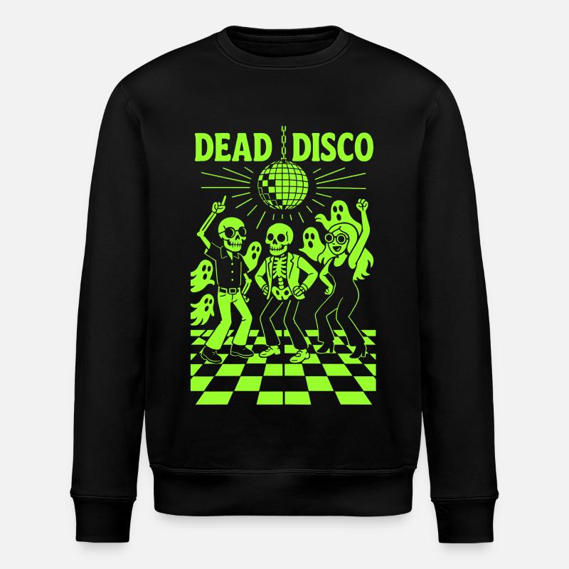 Dead Disco Skeletons - Halloween Vibe - Stanley/Stella ROLLER Unisex Organic Sweatshirt - black