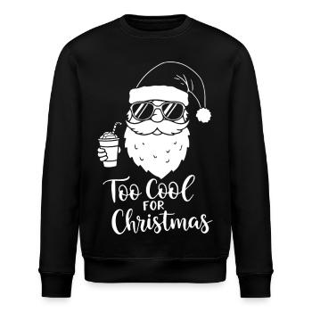 Too Cool For Christmas Santa Stil - Stanley/Stella Unisex Bio-Sweatshirt ROLLER - Schwarz - Vorne - Nik (191cm)
