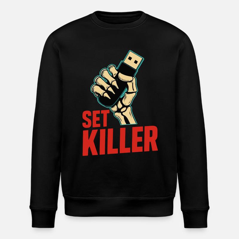 Set Killer – DJ Power - Stanley/Stella ROLLER Unisex Organic Sweatshirt - black