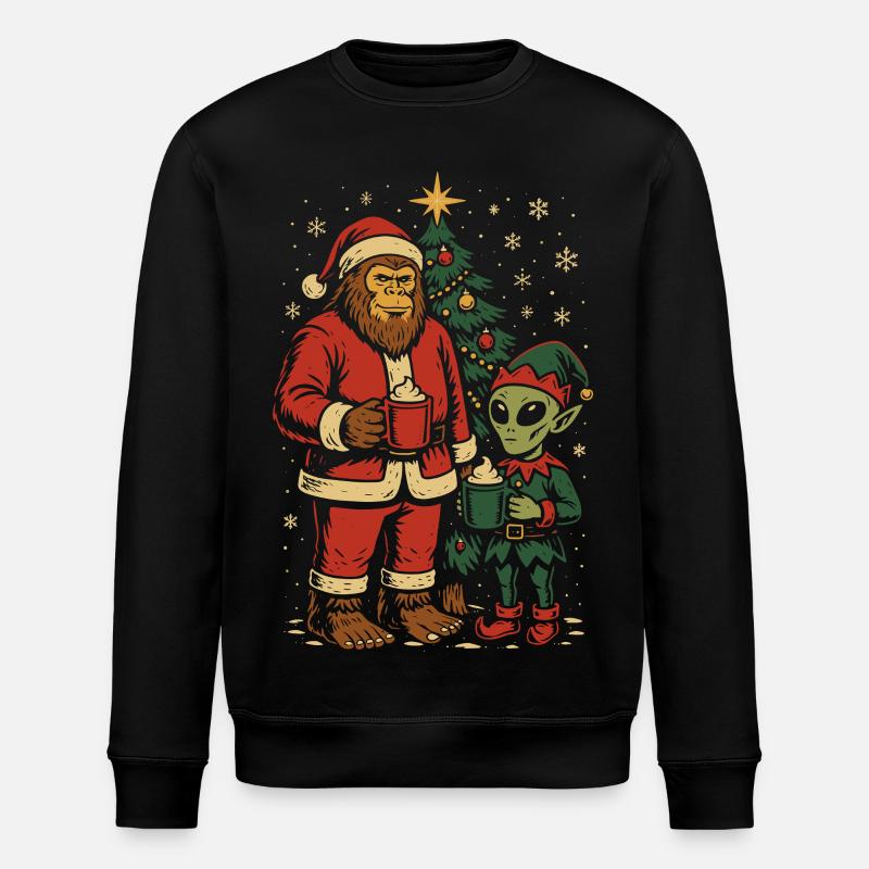 Père Noël Bigfoot Alien Elf Noël - Sweat bio ROLLER Stanley/Stella Unisexe - noir