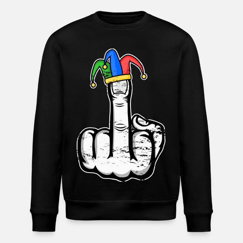 Mittelfinger Stingerfinger Karneval - Stanley/Stella Unisex Bio-Sweatshirt ROLLER - Schwarz