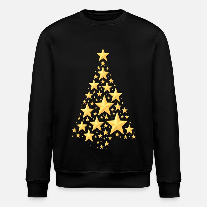 WEIHNACHTSBAUM MIT STERNEN - Stanley/Stella Unisex Bio-Sweatshirt ROLLER - Schwarz
