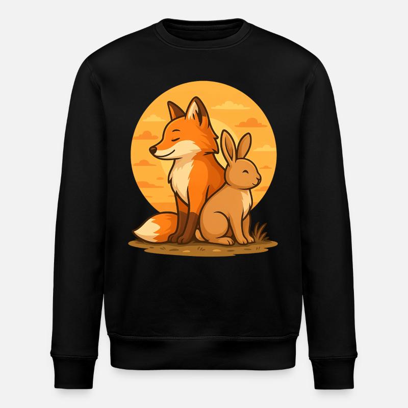 Fuchs und Hase - Stanley/Stella Unisex Bio-Sweatshirt ROLLER - Schwarz