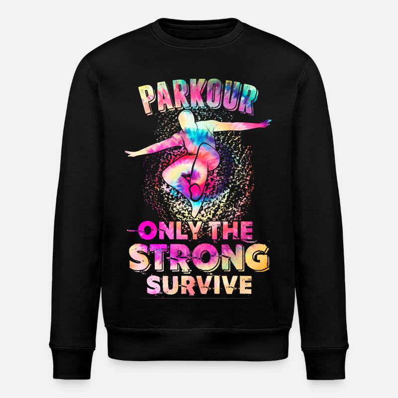 Parkour : seuls les forts survivent - Sweat bio ROLLER Stanley/Stella Unisexe - noir