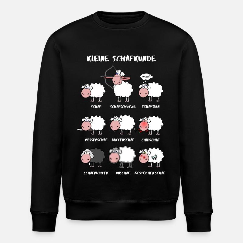 A little sheep knowledge - Stanley/Stella ROLLER Unisex Organic Sweatshirt - black