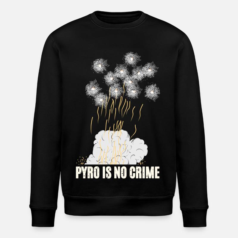 Pyro Is No Crime - Stanley/Stella Unisex Bio-Sweatshirt ROLLER - Schwarz