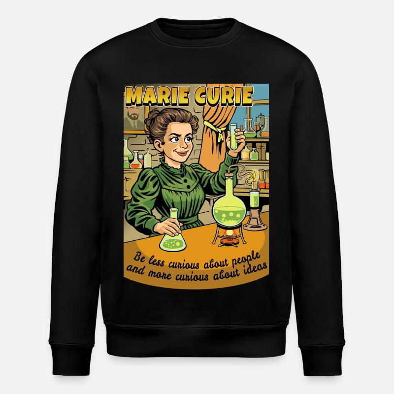 Marie Curie Nysgerrig - Stanley/Stella økologisk unisex-sweatshirt ROLLER - sort