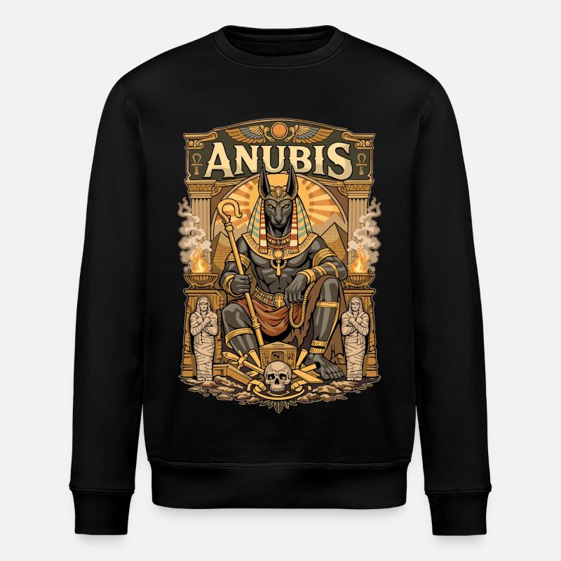Thron von Anubis - Stanley/Stella Unisex Bio-Sweatshirt ROLLER - Schwarz