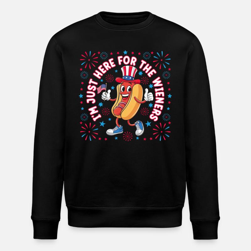 Hotdog Amérique Indépendance 4 Juillet - Sweat bio ROLLER Stanley/Stella Unisexe - noir