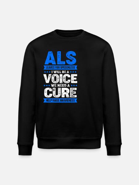 ALS nerve disease - Stanley/Stella ROLLER Unisex Organic Sweatshirt - black