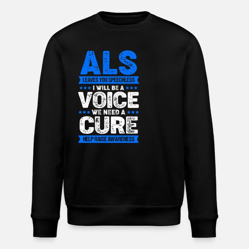 ALS Nervenkrankheit - Stanley/Stella Unisex Bio-Sweatshirt ROLLER - Schwarz
