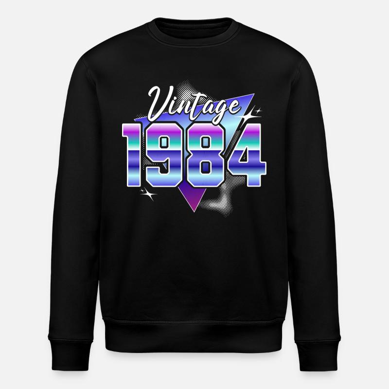 Retro 40eme Anniversaire 1984 - Sweat bio ROLLER Stanley/Stella Unisexe - noir