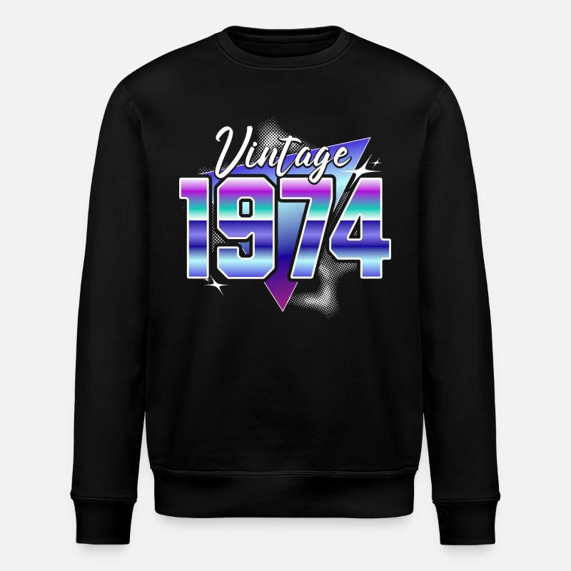 Retro 50eme Anniversaire 1974 - Sweat bio ROLLER Stanley/Stella Unisexe - noir
