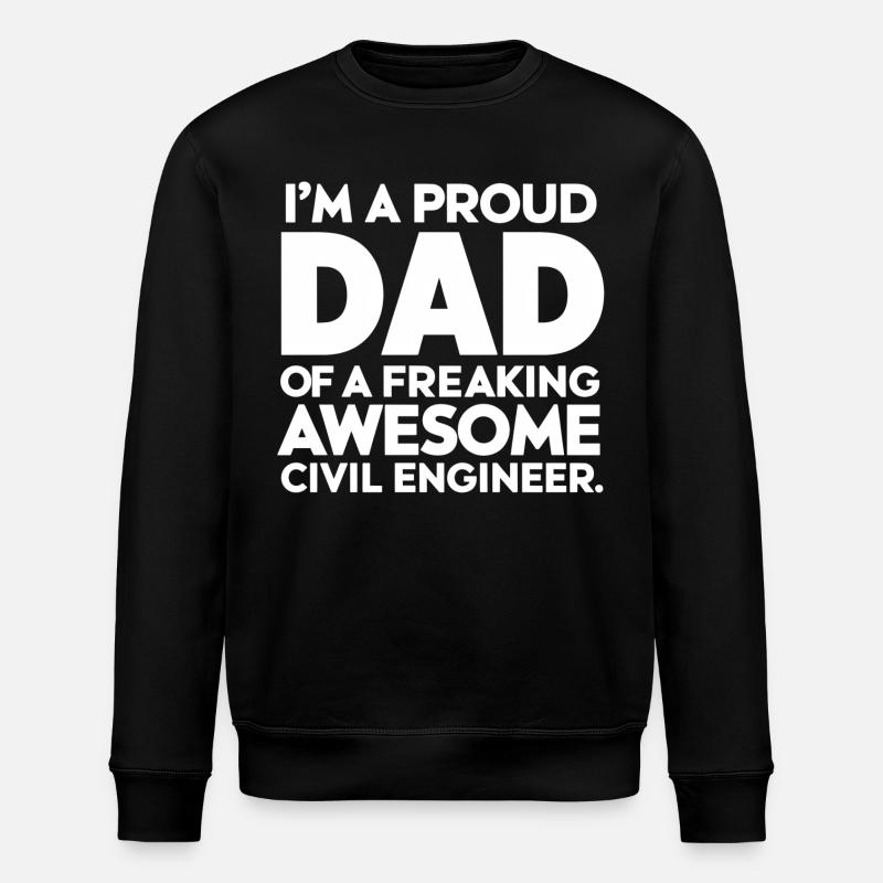 Father Funny Civil Engineer Dad - Sweat bio ROLLER Stanley/Stella Unisexe - noir