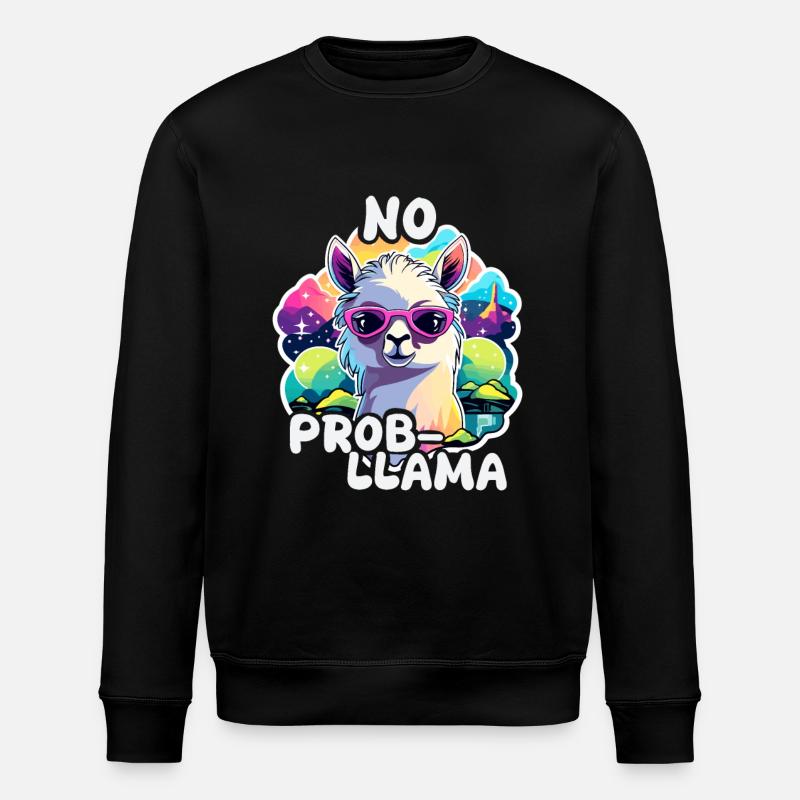 No Prob Llama - Lama Alpaka - Stanley/Stella Unisex Bio-Sweatshirt ROLLER - Schwarz