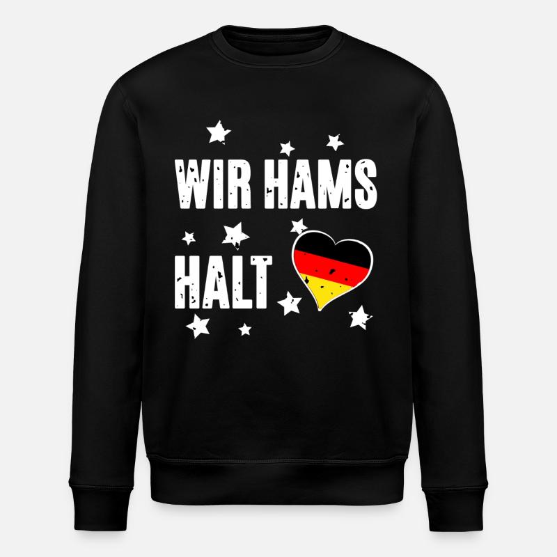 Wir hams halt - Stanley/Stella Unisex Bio-Sweatshirt ROLLER - Schwarz