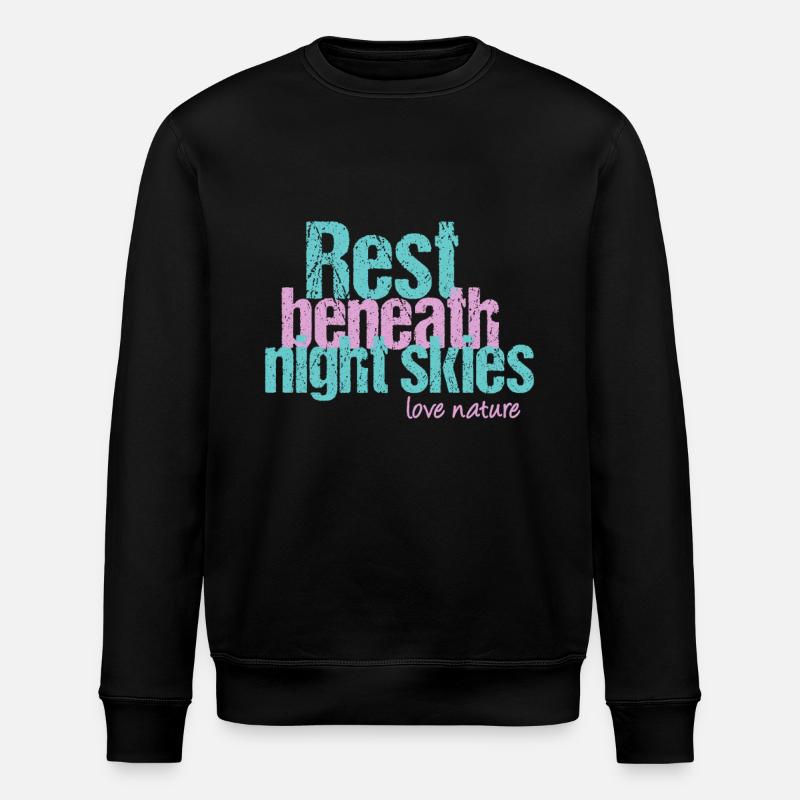 Tranquility under the night sky - Stanley/Stella ROLLER Unisex Organic Sweatshirt - black