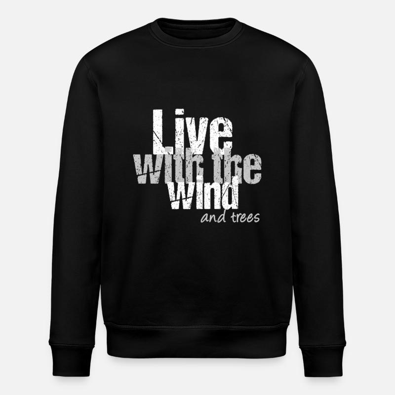 Leben mit Wind und Bäumen - Stanley/Stella Unisex Bio-Sweatshirt ROLLER - Schwarz