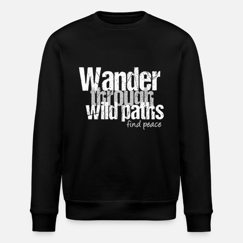 Hike through wild trails - Stanley/Stella ROLLER Unisex Organic Sweatshirt - black