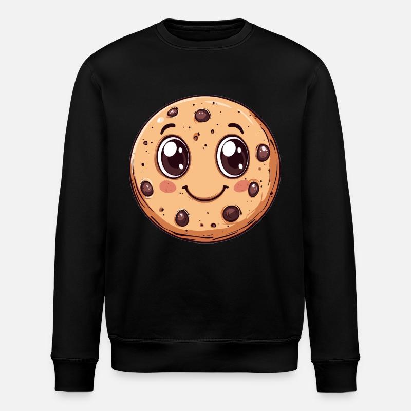 Keks mit Kulleraugen - Stanley/Stella Unisex Bio-Sweatshirt ROLLER - Schwarz