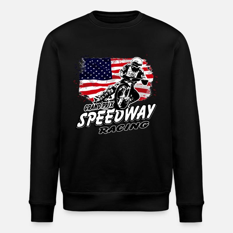 Speedway - USA Flag - Sweat bio ROLLER Stanley/Stella Unisexe - noir