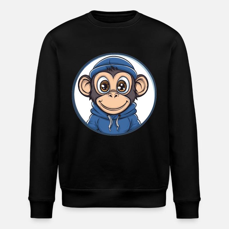 Singe cool avec capuche - Sweat bio ROLLER Stanley/Stella Unisexe - noir