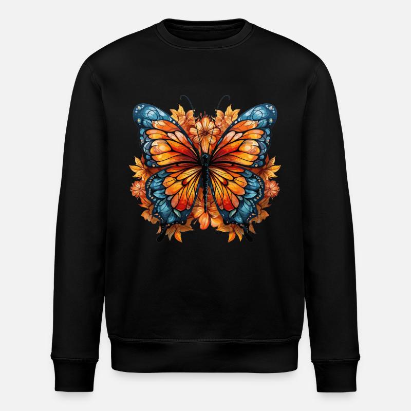 Majestic butterfly - Stanley/Stella ROLLER Unisex Organic Sweatshirt - black