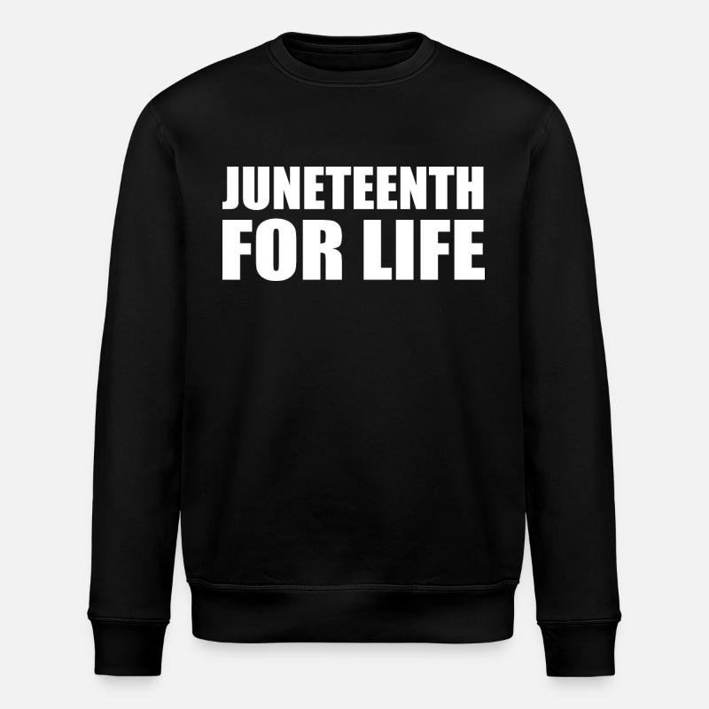 juneteenth - Stanley/Stella ROLLER Unisex Organic Sweatshirt - black