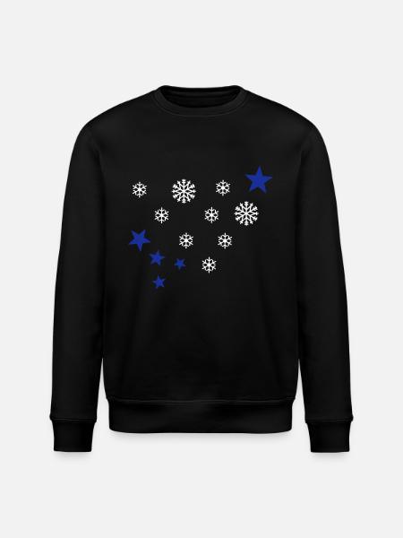 Schneeflocken - Stanley/Stella Unisex Bio-Sweatshirt ROLLER - Schwarz