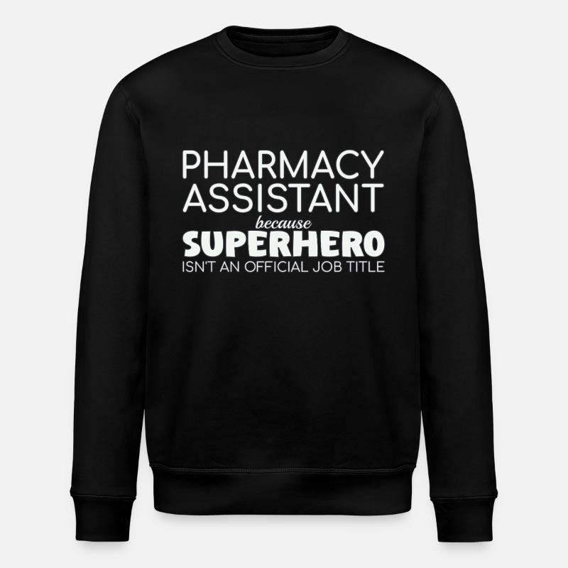 Pharmacy assistant Superhero - Stanley/Stella ROLLER Unisex Organic Sweatshirt - black