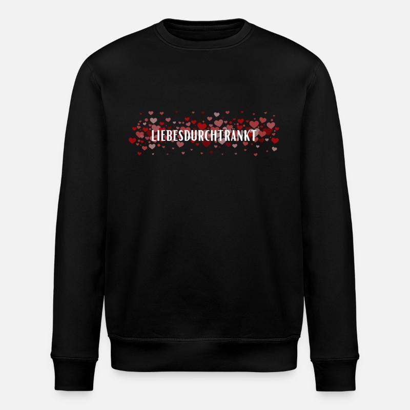 Blanc gorgé d’amour - Sweat bio ROLLER Stanley/Stella Unisexe - noir