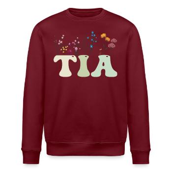 Tia Funny Women Wildflower Floral Design Tia - Sweat bio ROLLER Stanley/Stella Unisexe - bordeaux - Devant - Nik (191cm)