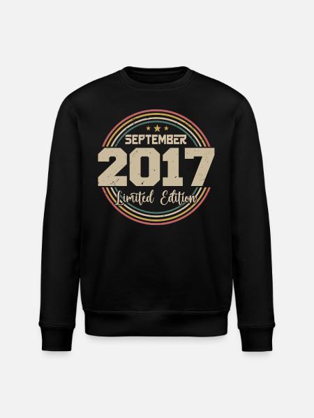 September 2017 Birthday Gift 2017 - Stanley/Stella ROLLER Unisex Organic Sweatshirt - black