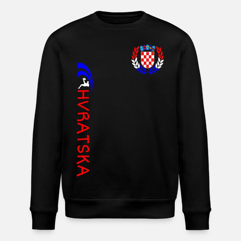 Croatie Football - Sweat bio ROLLER Stanley/Stella Unisexe - noir