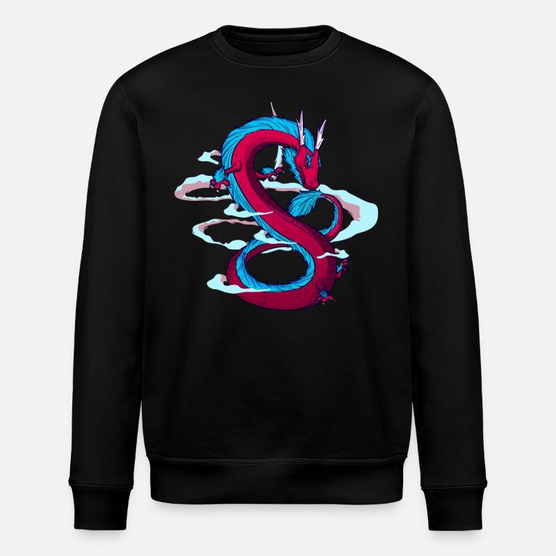Drache - Stanley/Stella Unisex Bio-Sweatshirt ROLLER - Schwarz