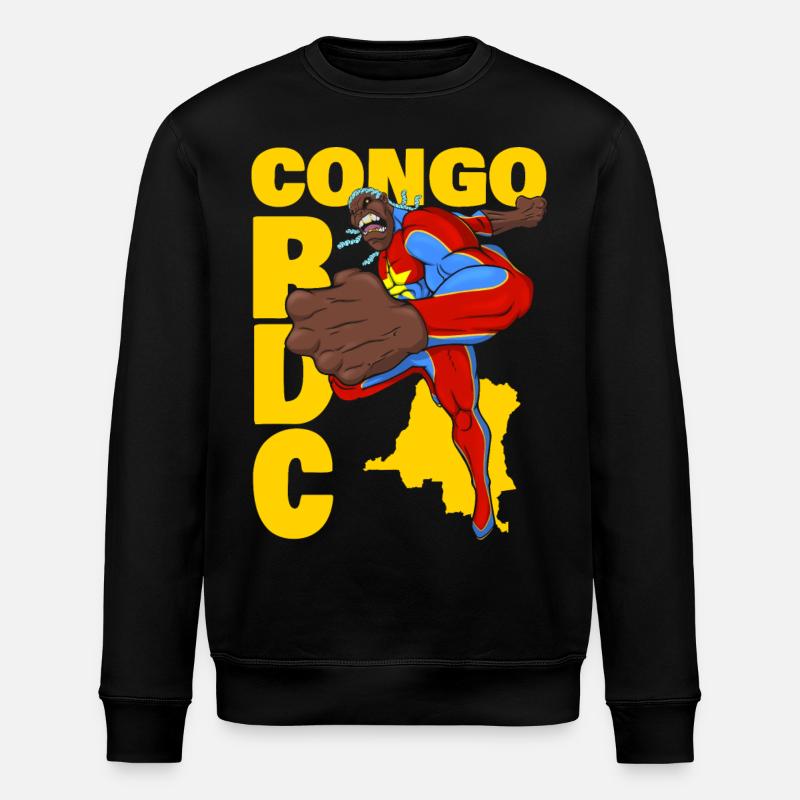 CONGO RDC - Sweat bio ROLLER Stanley/Stella Unisexe - noir