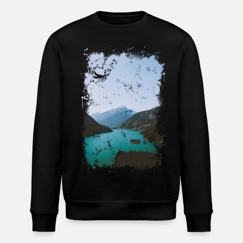 Lake - Stanley/Stella ROLLER Unisex Organic Sweatshirt - black