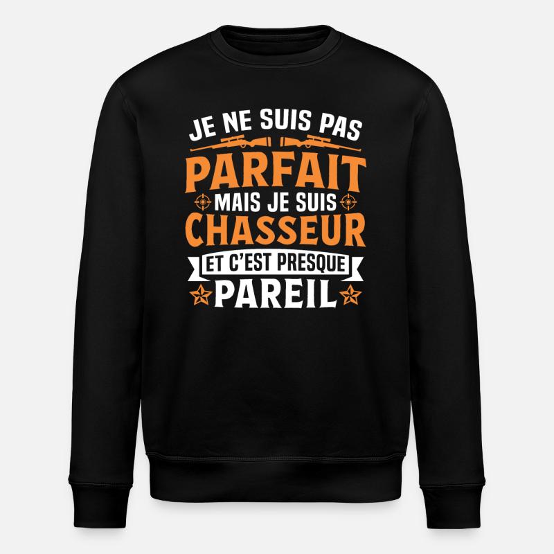 je suis chasseur - Sweat bio ROLLER Stanley/Stella Unisexe - noir