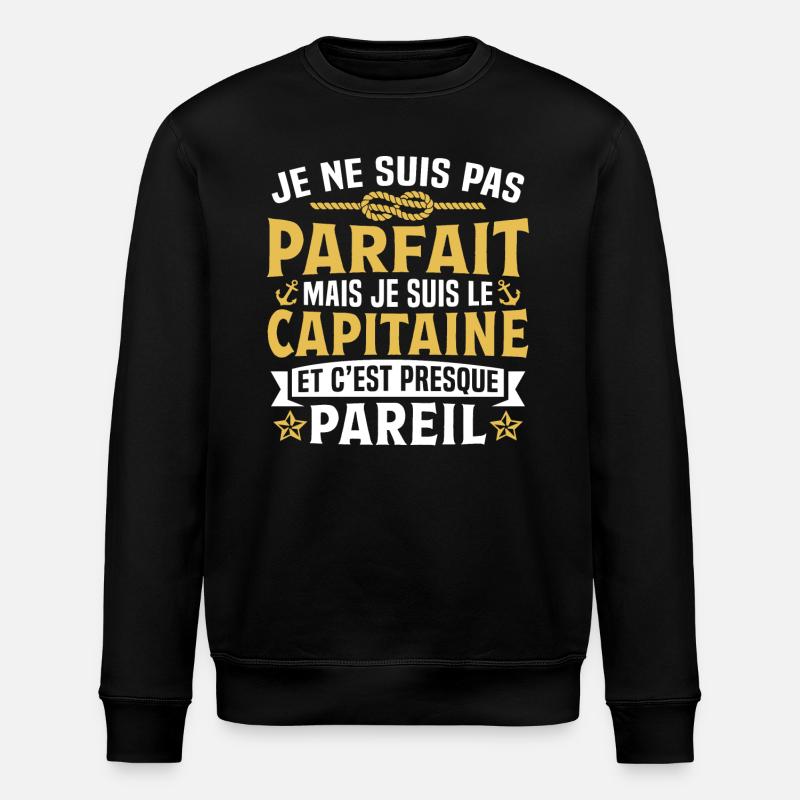 je suis le capitaine - Sweat bio ROLLER Stanley/Stella Unisexe - noir