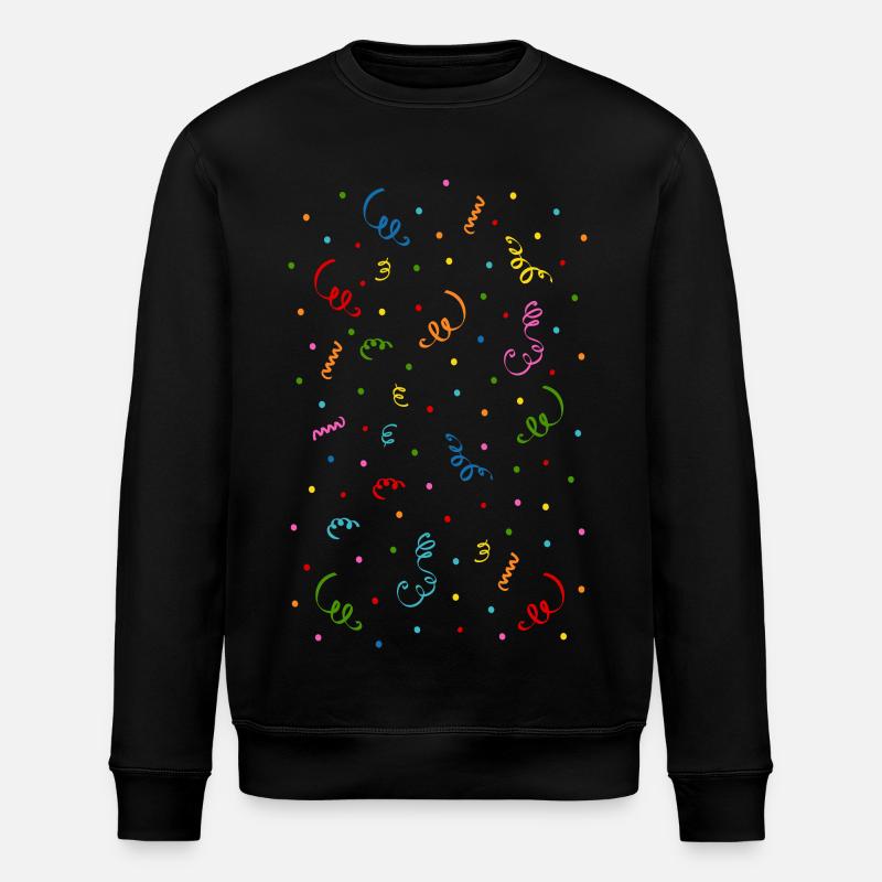 Serpentins confettis - Sweat bio ROLLER Stanley/Stella Unisexe - noir