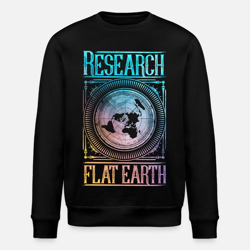 Research Flat Earth - Stanley/Stella ROLLER Unisex Organic Sweatshirt - black