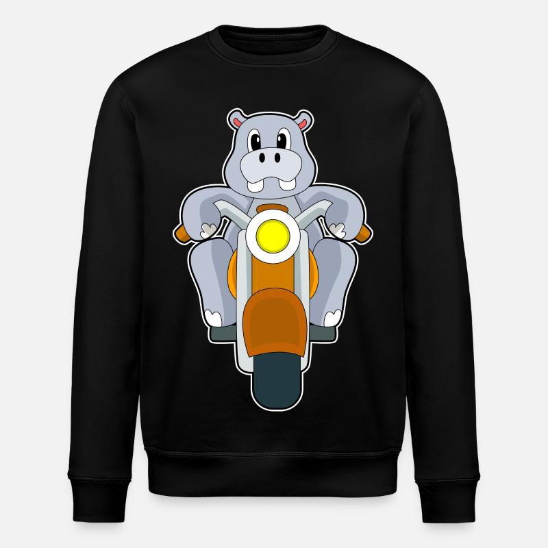 Moto Hippopotame - Sweat bio ROLLER Stanley/Stella Unisexe - noir