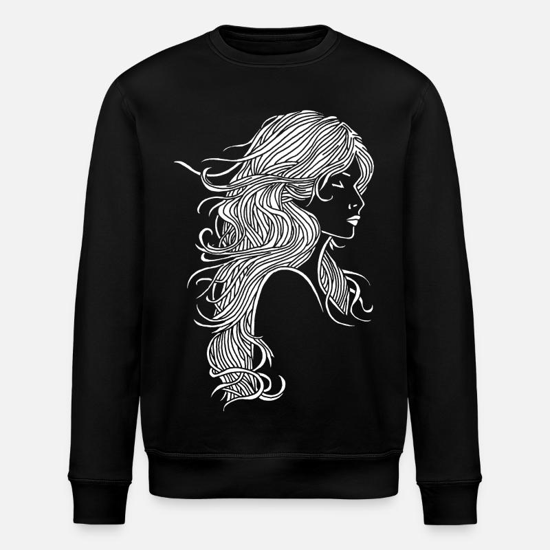 Fille aux cheveux blancs - Sweat bio ROLLER Stanley/Stella Unisexe - noir
