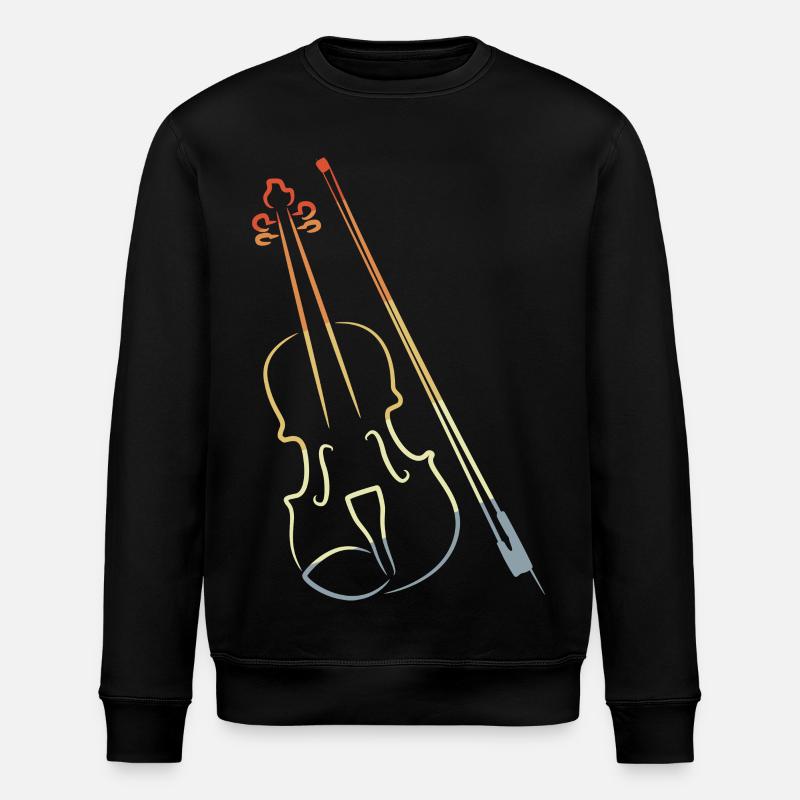 Violin and Bow - Stanley/Stella ROLLER Unisex Organic Sweatshirt - black
