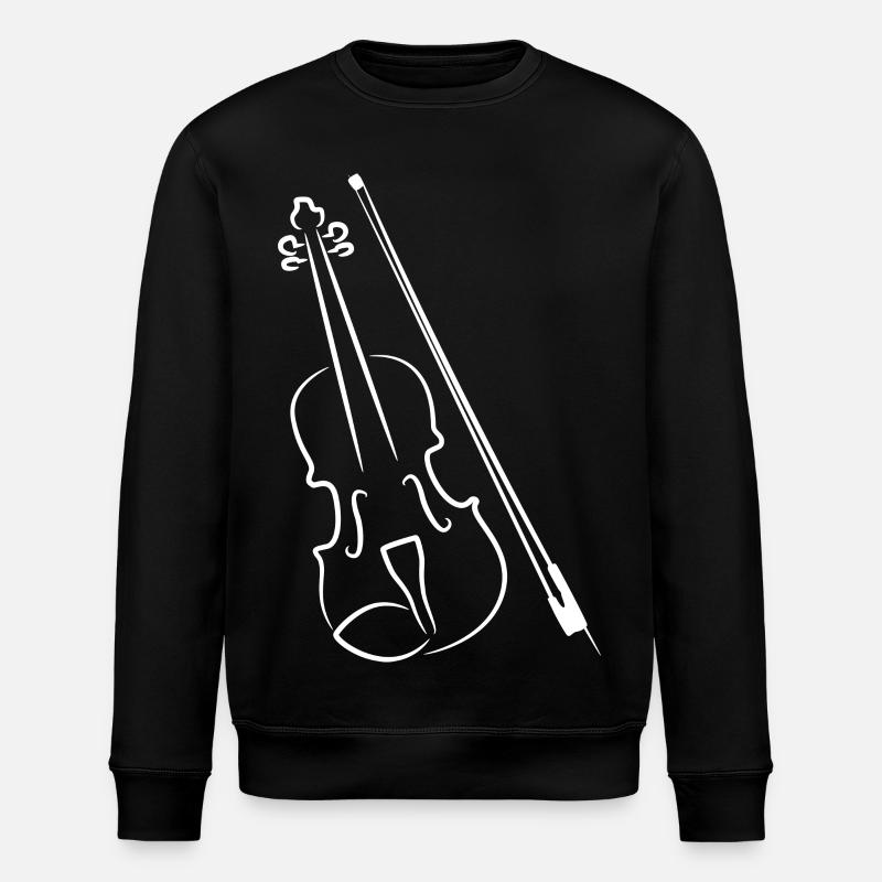 Violine Streichbogen - Stanley/Stella Unisex Bio-Sweatshirt ROLLER - Schwarz