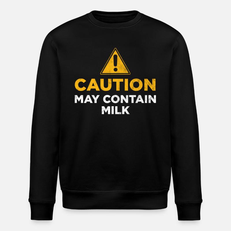 Peut contenir du lait - Sweat bio ROLLER Stanley/Stella Unisexe - noir